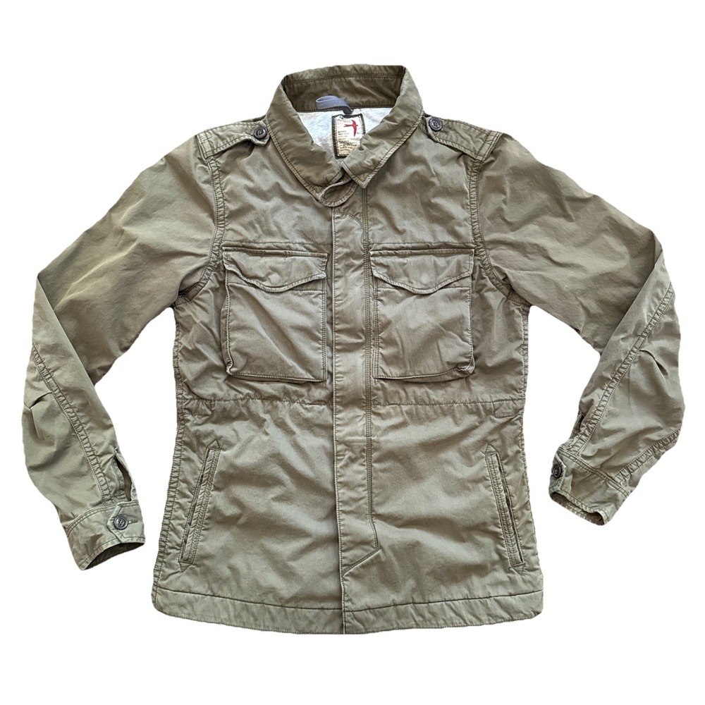 Relwen Field Jacket Men Medium Olive Green Utility Military Cinch Waist